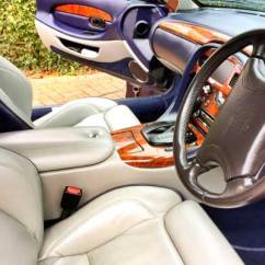 Interior of Aston Martin hire car